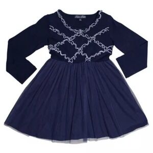 New European Designer Pom Pom Fashion Dress sz 116 Tulle Party Special Occasion